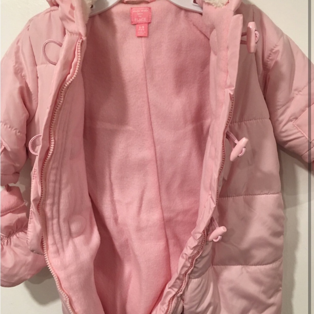 Children’s Place Pink 1 Piece Zipper Snowsuit - Picture 6 of 11